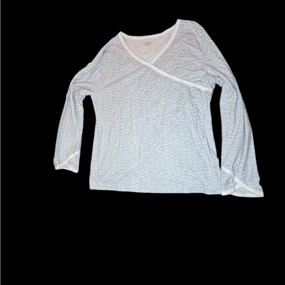 Garnet Hill gray and white  Pajamas with White Trim Lg (53) - Picture 1 of 9